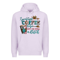 Lilac i pretend coffee helps but i'm still a bitch Premium Hoodie - Artiststas
