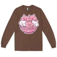Chestnut kawaii cat ramen   cute gift Long Sleeve Tee - linhVisuals