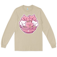 Mushroom kawaii cat ramen   cute gift Long Sleeve Tee - linhVisuals