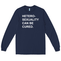 Navy newheterosexuality can be cured Long Sleeve Tee - linhVisuals