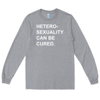 Heather Grey newheterosexuality can be cured Long Sleeve Tee - linhVisuals