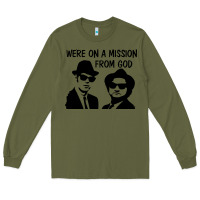 Army Green Elwood & Jake Long Sleeve Tee - linhVisuals