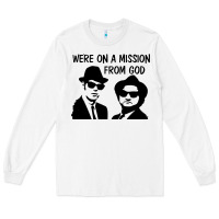White Elwood & Jake Long Sleeve Tee - linhVisuals