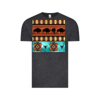 Vintage Black native american aztec seamless pattern 2 Vintage Tee - BundleAndBundleShop