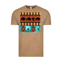 Vintage Coffee native american aztec seamless pattern 2 Vintage Tee - BundleAndBundleShop