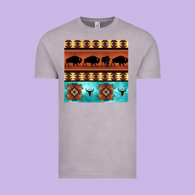 Native American Aztec Seamless Pattern 2 Vintage Tee Designed By Bundleandbundleshop