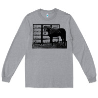 Heather Grey beautiful jim key  performing horse Long Sleeve Tee - linhVisuals