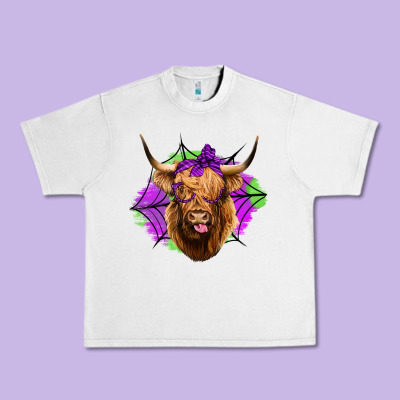 Halloween Highland Cow Urban Heavy Tee Designed By Jasminsmagicworld