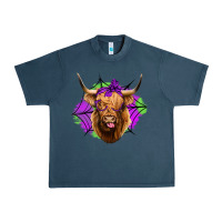 Midnight Navy halloween highland cow Urban Heavy Tee - Jasminsmagicworld
