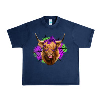 Navy halloween highland cow Urban Heavy Tee - Jasminsmagicworld