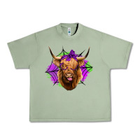 Oil Green halloween highland cow Urban Heavy Tee - Jasminsmagicworld