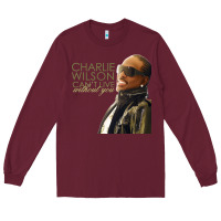 Burgundy Charlie Wilson Long Sleeve Tee - linhVisuals
