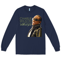 Navy Charlie Wilson Long Sleeve Tee - linhVisuals