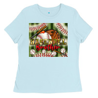 Baby Blue baseball brother tumbler Ladies Tee - BundleAndBundleShop