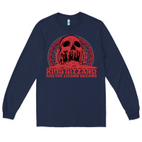 Navy crumbling castle   king gizzard and the lizard wizard Long Sleeve Tee - linhVisuals