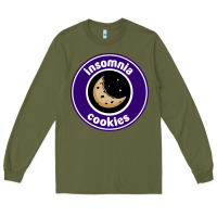 Army Green suitable-insomnia-cookies-worn Long Sleeve Tee - linhVisuals