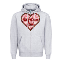 Heather Grey self love club valentine's day Zipper Hoodie - RanaPortraitStore