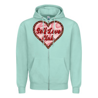 Seafoam self love club valentine's day Zipper Hoodie - RanaPortraitStore