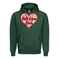 Sports Green self love club valentine's day Zipper Hoodie - RanaPortraitStore