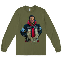 Army Green nimsdai purja Long Sleeve Tee - linhVisuals