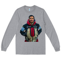 Heather Grey nimsdai purja Long Sleeve Tee - linhVisuals