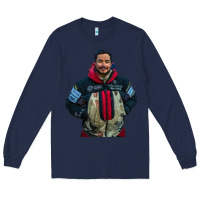 Navy nimsdai purja Long Sleeve Tee - linhVisuals