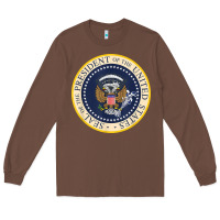 Chestnut fake presidential seal Long Sleeve Tee - linhVisuals