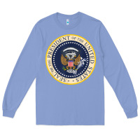 Colony Blue fake presidential seal Long Sleeve Tee - linhVisuals