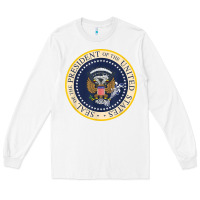 White fake presidential seal Long Sleeve Tee - linhVisuals
