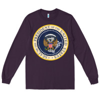 Plum fake presidential seal Long Sleeve Tee - linhVisuals