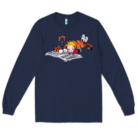 Navy calvin Long Sleeve Tee - linhVisuals