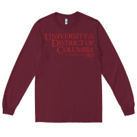 Burgundy University of the District of Columbia Long Sleeve Tee - linhVisuals