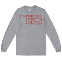 Heather Grey University of the District of Columbia Long Sleeve Tee - linhVisuals