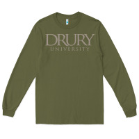 Army Green Drury University Long Sleeve Tee - linhVisuals