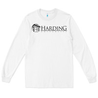 White Harding University Long Sleeve Tee - linhVisuals