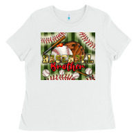 White baseball brother tumbler Ladies Tee - BundleAndBundleShop