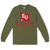 Army Green Edinboro University Long Sleeve Tee - linhVisuals