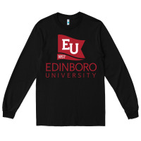 Black Edinboro University Long Sleeve Tee - linhVisuals