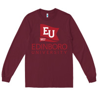 Burgundy Edinboro University Long Sleeve Tee - linhVisuals