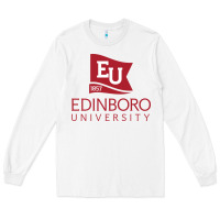 White Edinboro University Long Sleeve Tee - linhVisuals