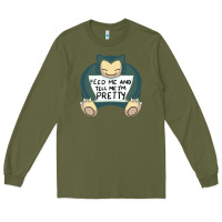 Army Green feed me snrlx Long Sleeve Tee - linhVisuals