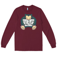 Burgundy feed me snrlx Long Sleeve Tee - linhVisuals