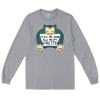 Heather Grey feed me snrlx Long Sleeve Tee - linhVisuals