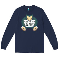 Navy feed me snrlx Long Sleeve Tee - linhVisuals