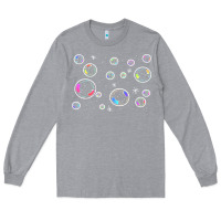 Heather Grey bubbles t  shirt bubbles t  shirt Long Sleeve Tee - linhVisuals