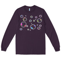 Plum bubbles t  shirt bubbles t  shirt Long Sleeve Tee - linhVisuals