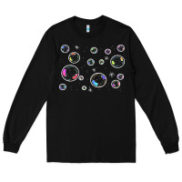 Black bubbles t  shirt bubbles t  shirt Long Sleeve Tee - linhVisuals