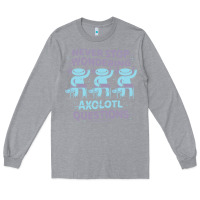 Heather Grey axolotl questions Long Sleeve Tee - linhVisuals