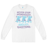 White axolotl questions Long Sleeve Tee - linhVisuals
