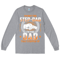 Heather Grey mens i'm not the step dad i'm the dad that stepped up father gift t sh Long Sleeve Tee - linhVisuals